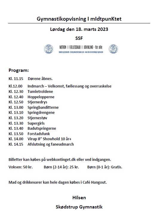 Program opvisning 2023