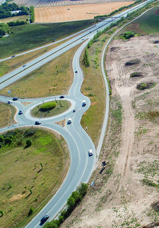 Illustration af, hvordan en "shunt" ved motorvejstilkørselen kunne se ud.