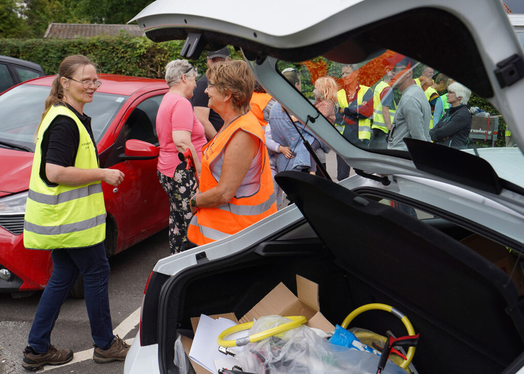 Lisbeth Olesen, til venstre, havde styr på logistikken.