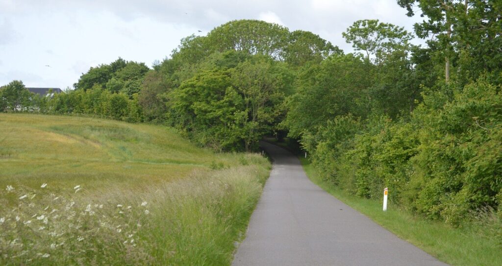 Dengang: Hovedvej til Grenå - Nu hjelmagervej før bakken op til Ny Studstrupvej.