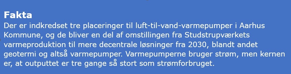 Faktaboks august varmepumpeanlaeg